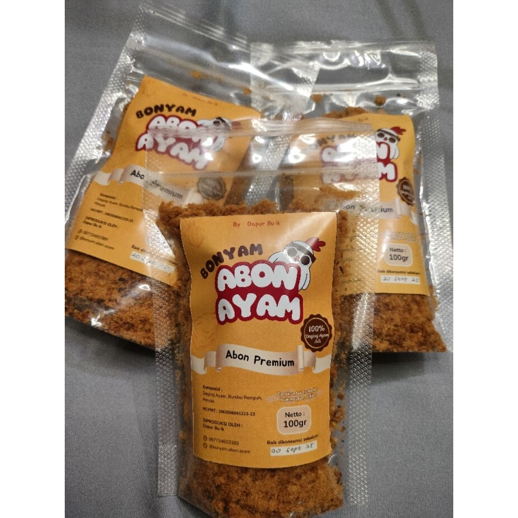 

Abon ayam premium Bonyam 100% ayam asli Chicken Floss