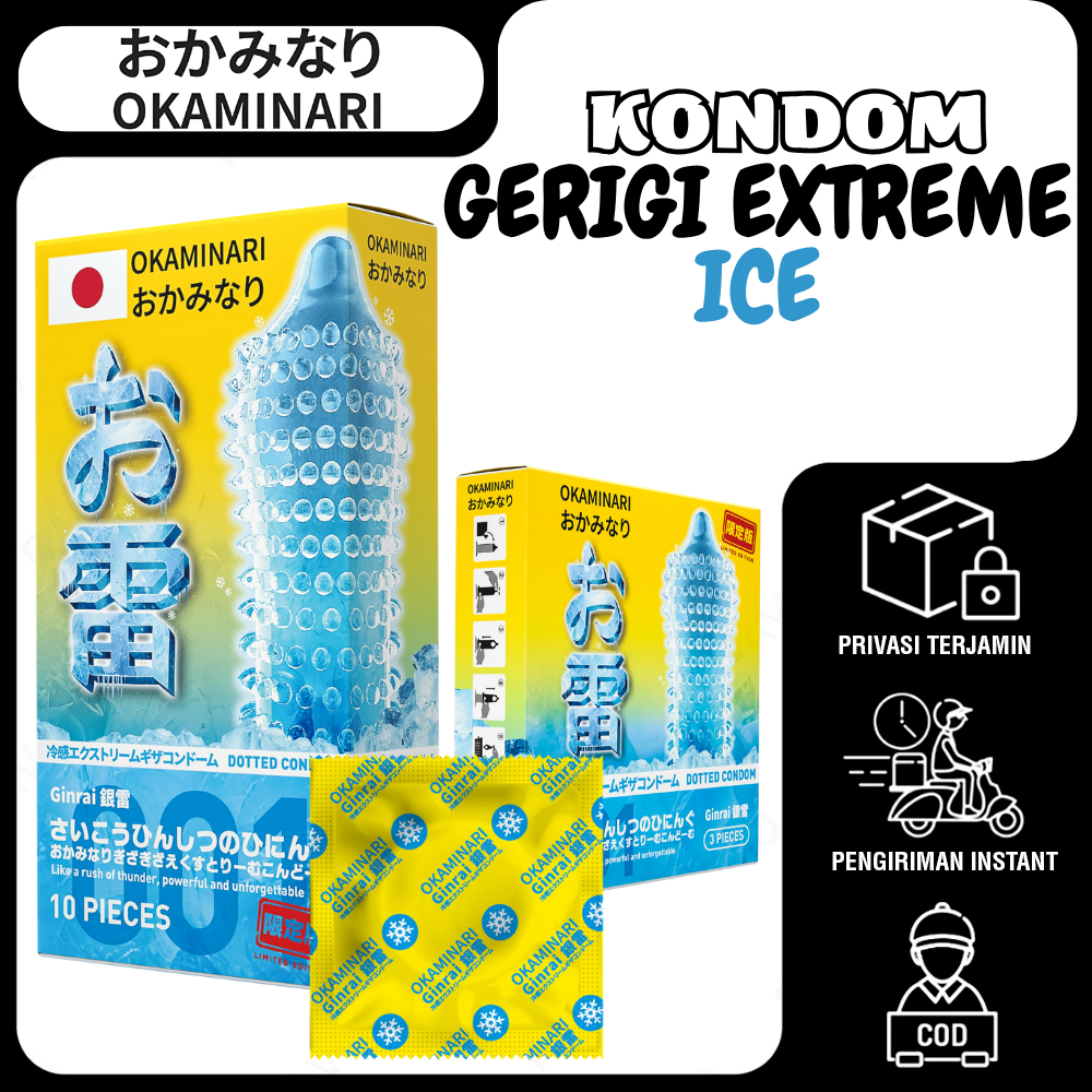 Kondom 001 Okaminari Ginrai Gerigi Xtreme Ice Sensasi Dingin - Varian Terlengkap