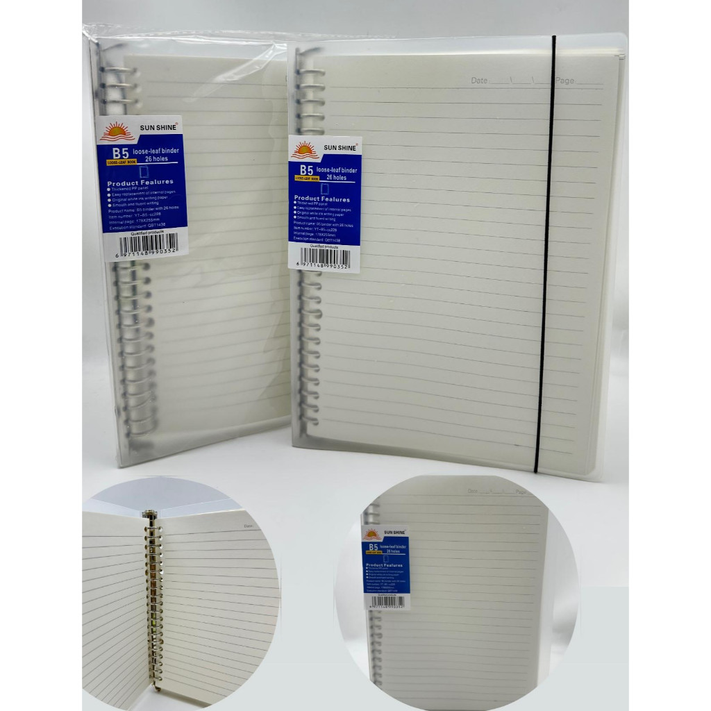 

MAP BINDER NOTE LOOSE LEAF TRANSPARAN PUTIH B5 26 RING BESAR 60 LEMBAR MINIMALIS BAGUS DEWASA