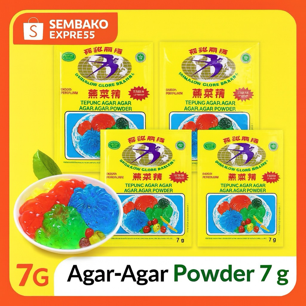 

Swallow Globe Tepung Agar-Agar 7g – Jelly Sehat & Kenyal Setiap Saat
