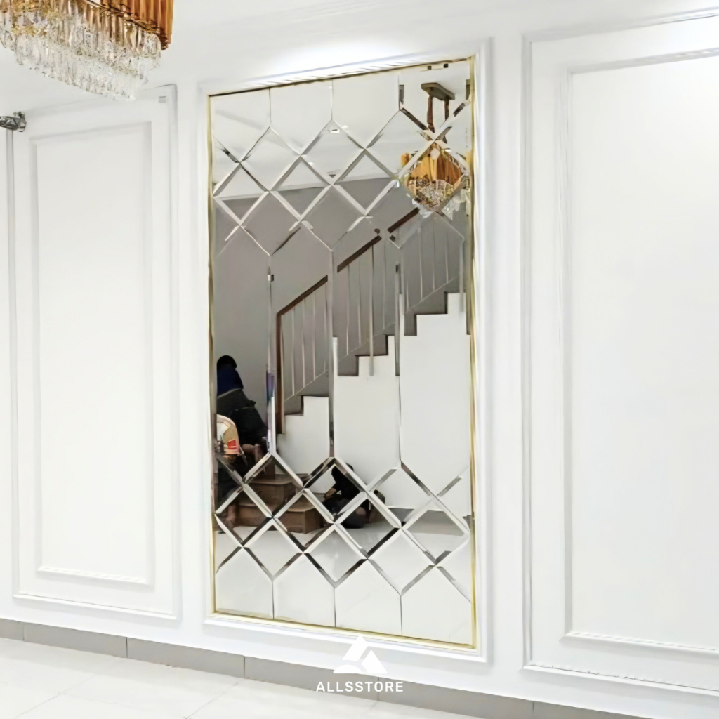 CUSTOM CERMIN DINDING BEVEL 5mm/CERMIN BEVEL/KACA BEVEL