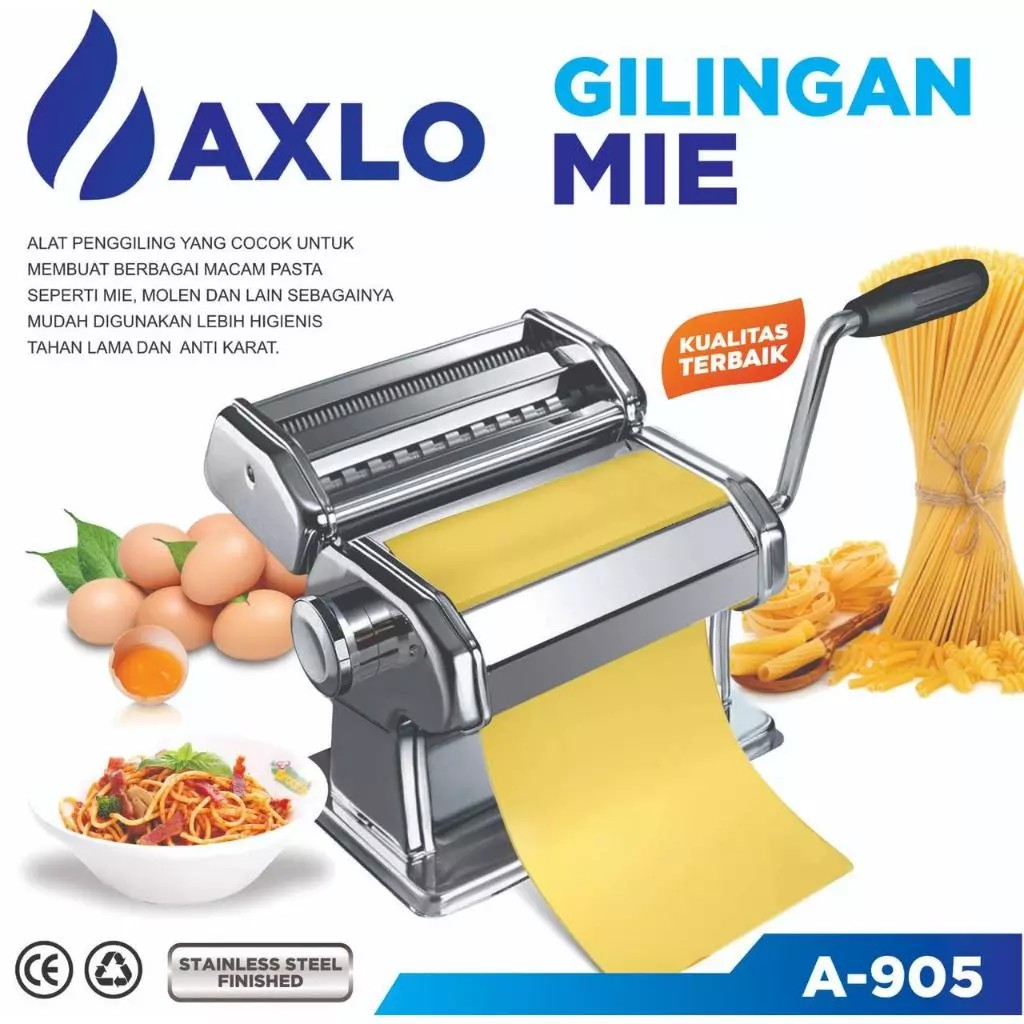 Ampia Axlo Gilingan Mie Stainless Original - Bongkar / gilingan molen axlo / pasta maker axlo