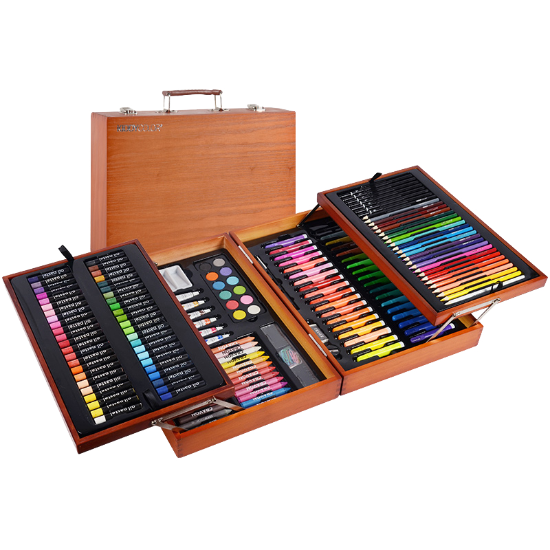 

Perlengkapan Menggambar Wooden Box Painting Set 197 Pieces KIDDY COLOR