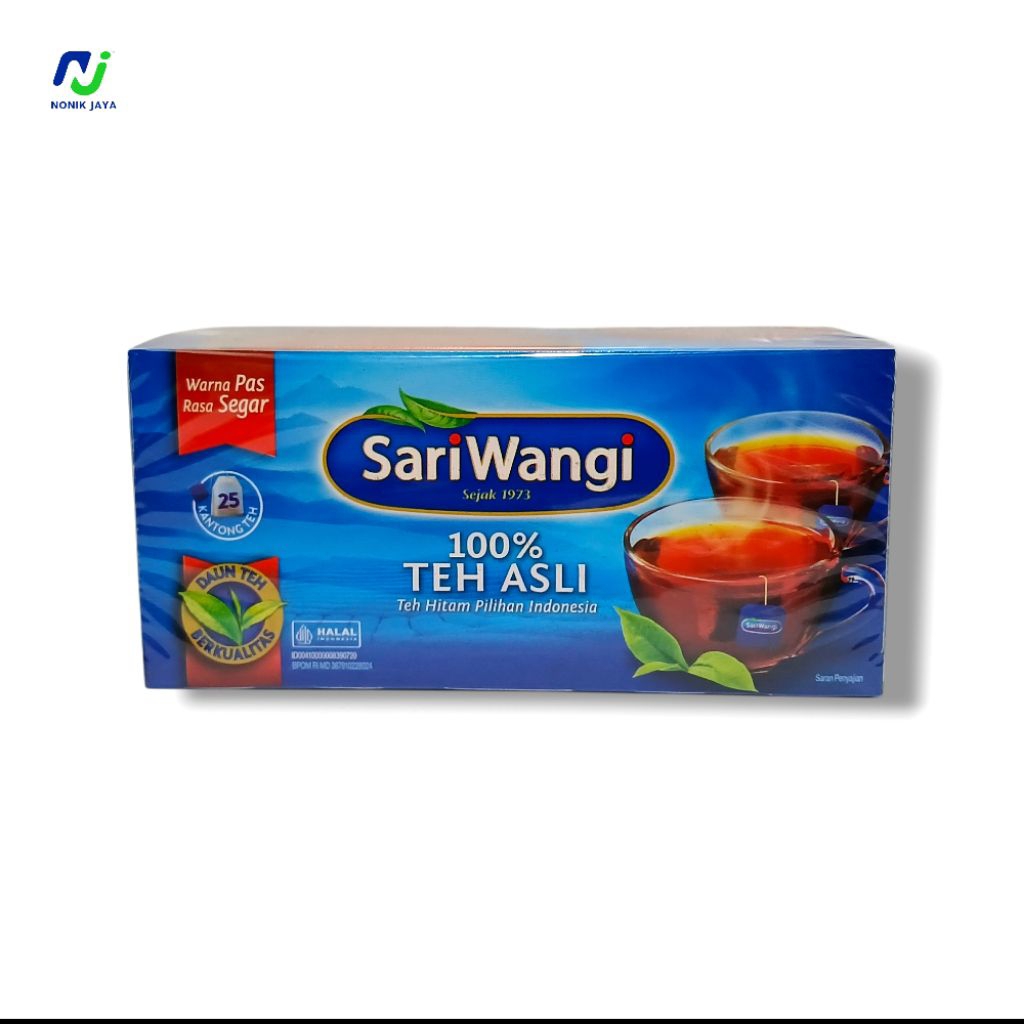 

( READY STOK ) Teh Sari Wangi 100% Teh Asli Paket 2 Box/Kotak Isi 25 Kantong Teh
