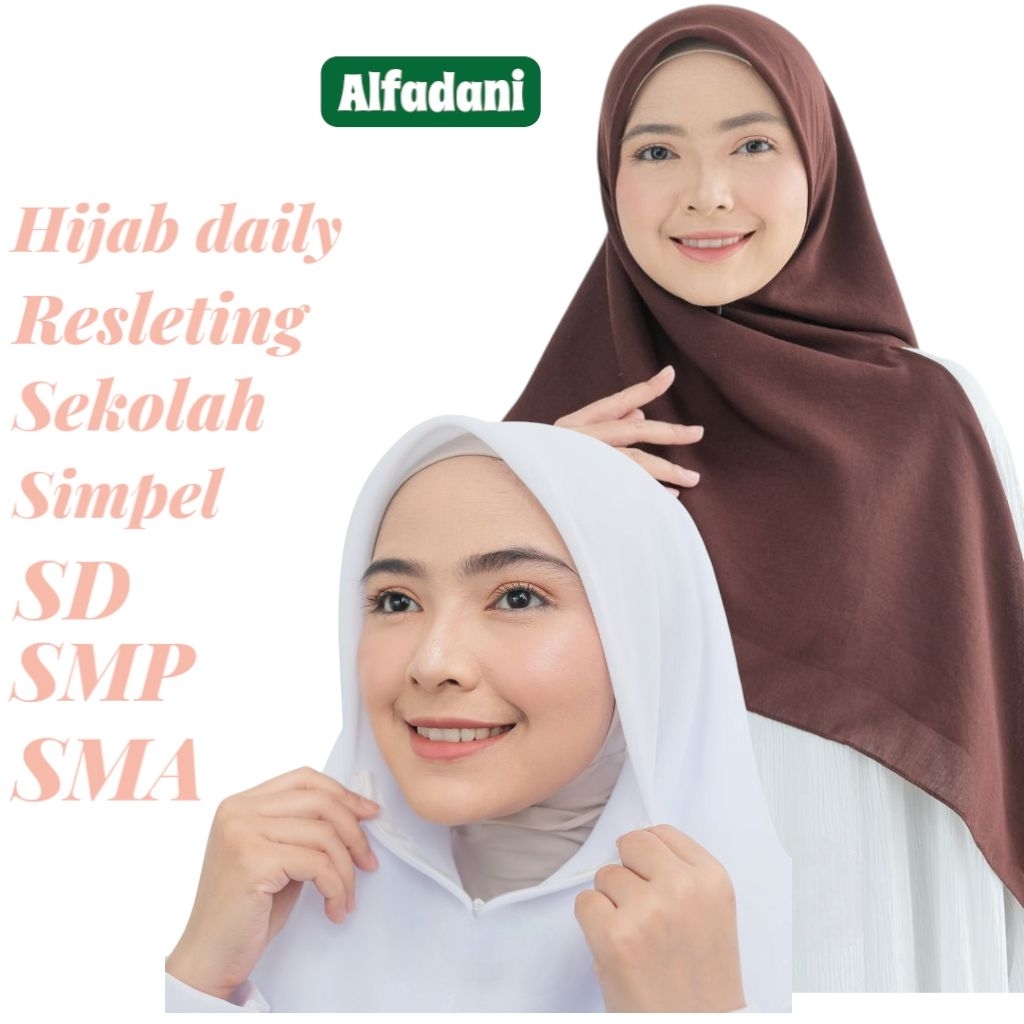 Hijab Resleting // Segi Tiga Zipper // Segi Empat  Resleting // Hijab Instan Zipper