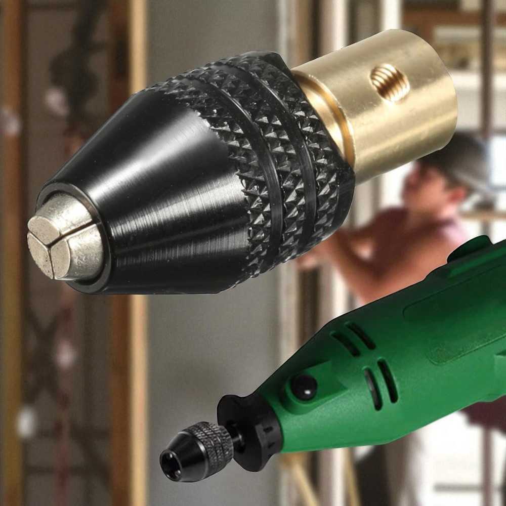 Combo Keyless Chuck 3.17mm utk Dinamo Motor DC Kepala Mini Bor Drill