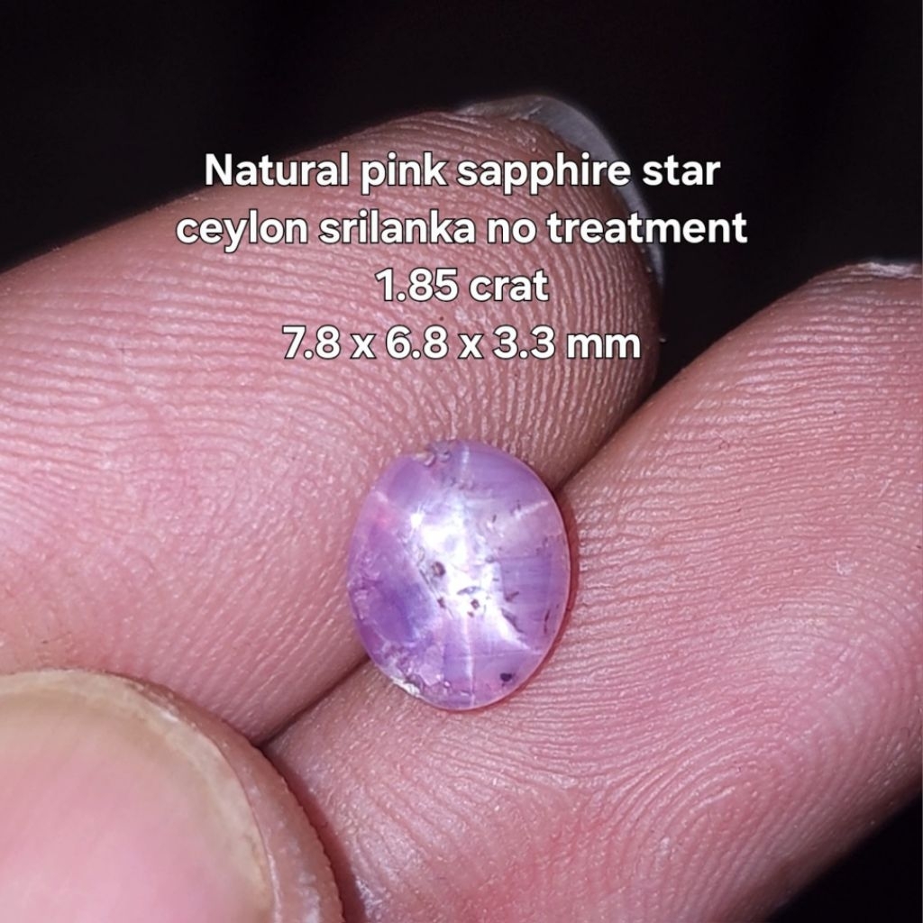 Natural pink sapphire star ceylon safir srilanka no treatment