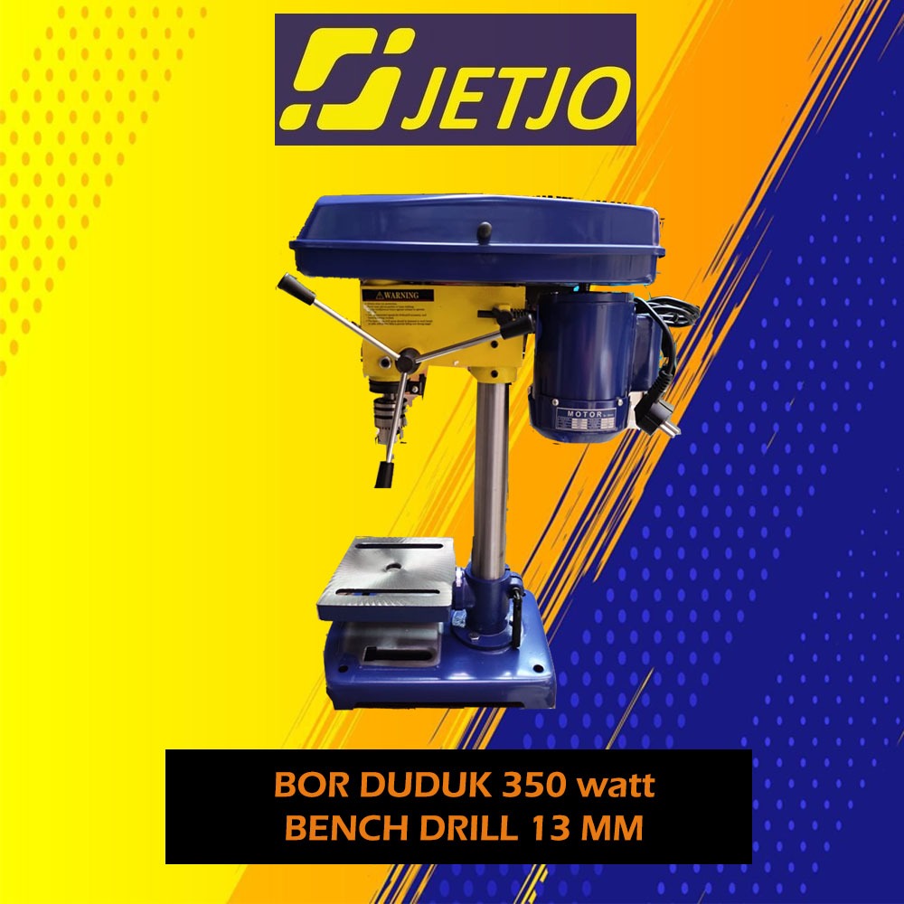 JETJO bor duduk 350 w bor besi kayu bench drill
