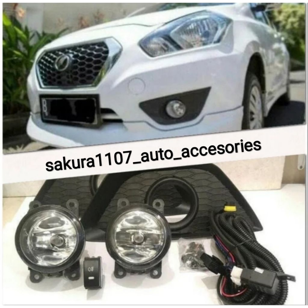FOGLAMP LAMPU BUMPER MOBIL DATSUN PANCA GO+ (KOMPLIT SEMUANYA)