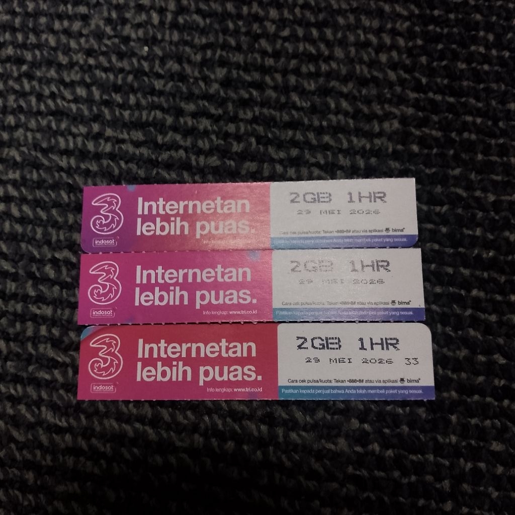 VOUCHER 3 TRI 2GB 1 HARI JABODETABEK