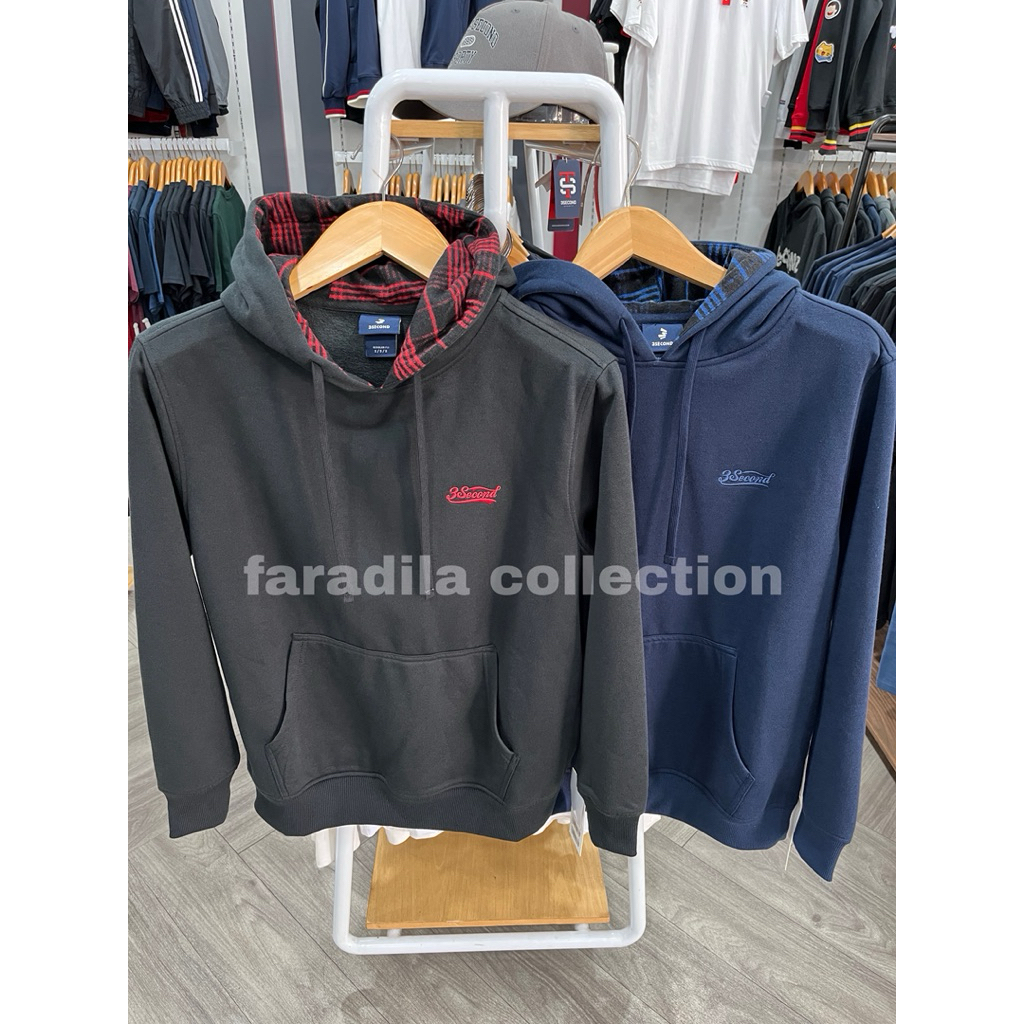 Hoodie 3Second Logo Script Reguler Fit 2 Warna 100% Original