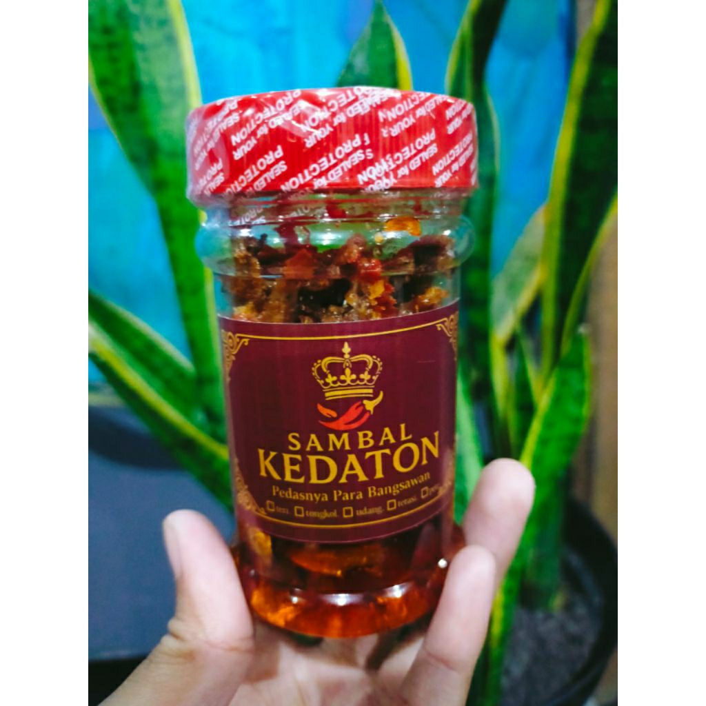 

Sambal/Cumi/Tongkol/Teri/Pete/Udang/Eby/Klotok Kedaton 1pc (150Gr) Pedasnya Bangsawan