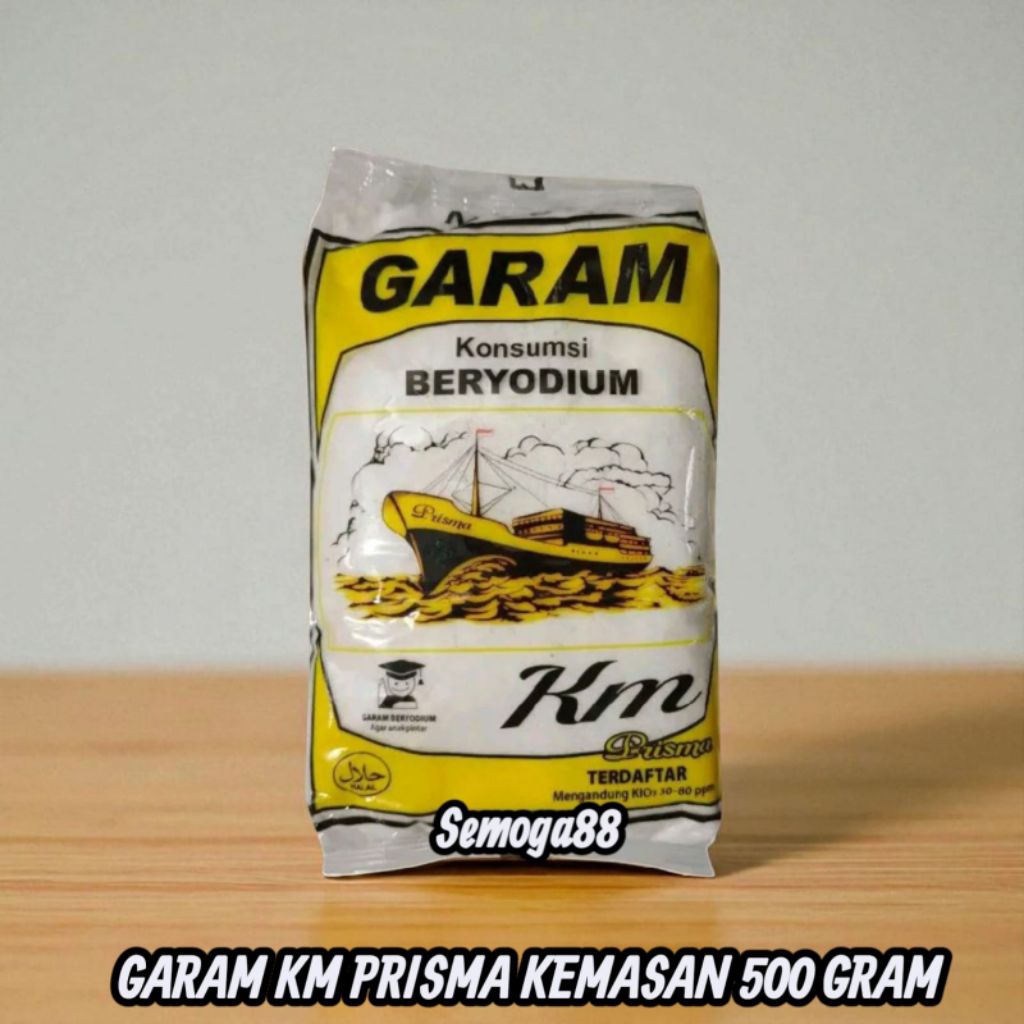 

GARAM DAPUR CAP KM PRISMA KEMASAN 500 GRAM / GARAM BERYODIUM / GAREM / GARAM