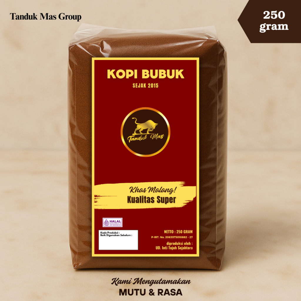 

Kopi Tanduk Mas Khas Malang Dampit 250gr | Kopi Otentik dari Dampit