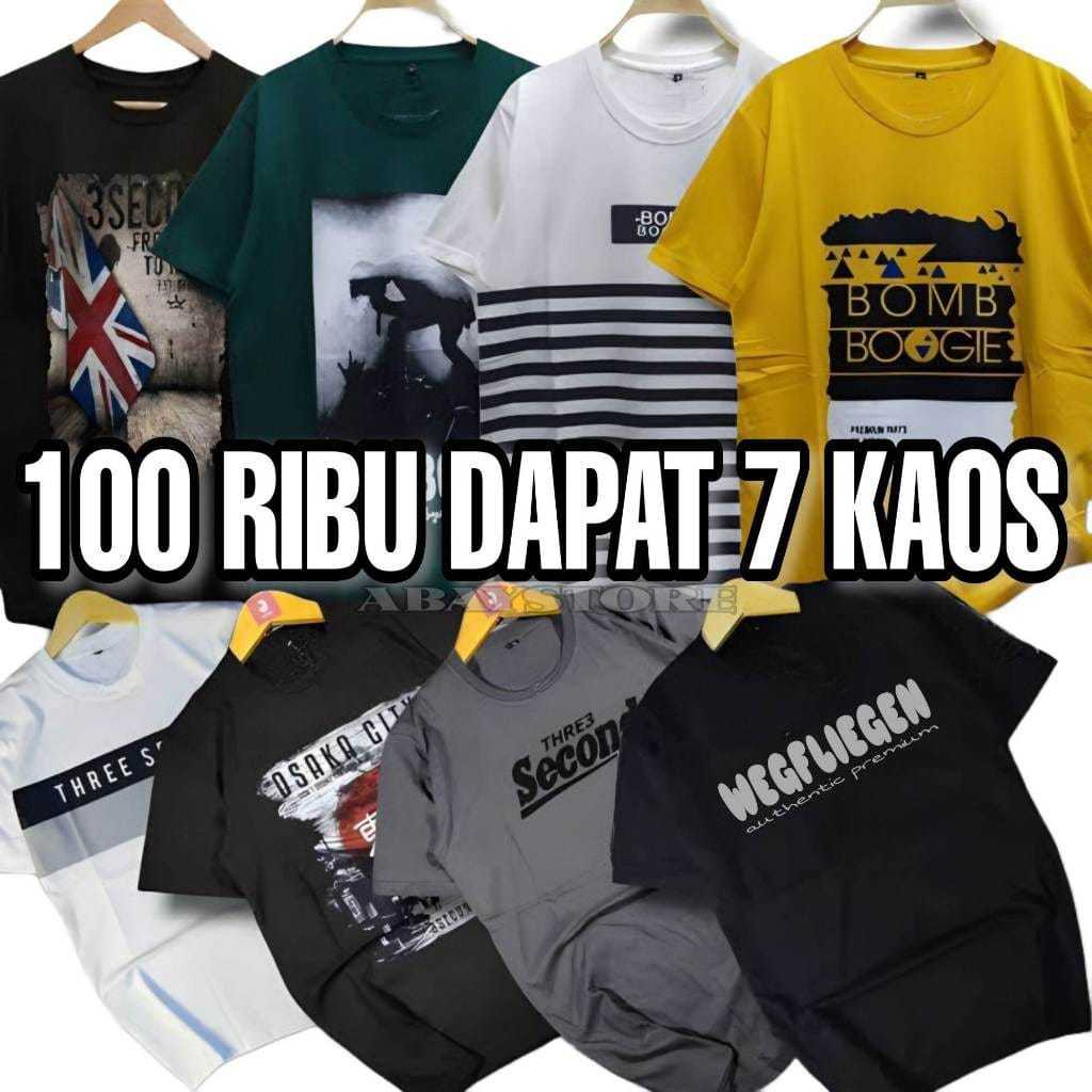 

PAKET HEMAT 100RB DAPAT 7 PCS KAOS DEWASA PRIA WANITA