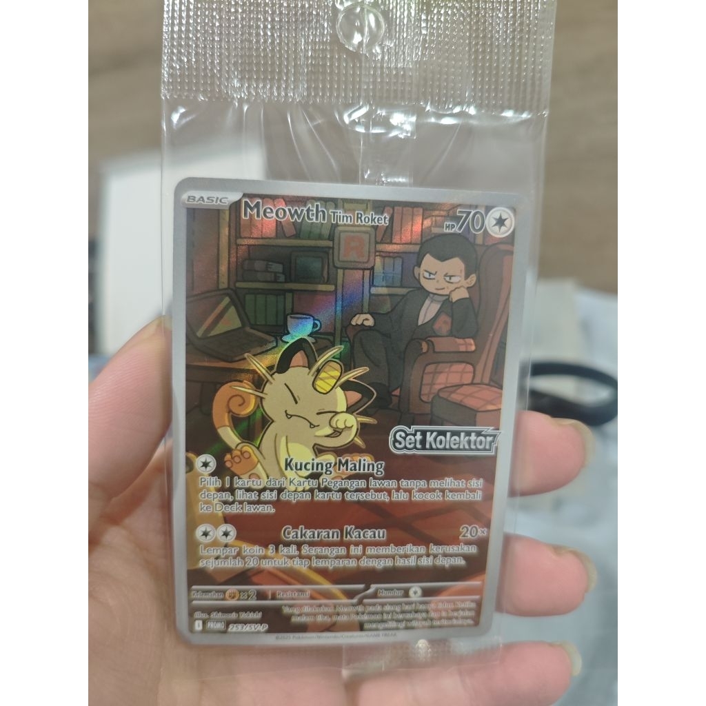meowth promo set kolektor tcg pokemon indo