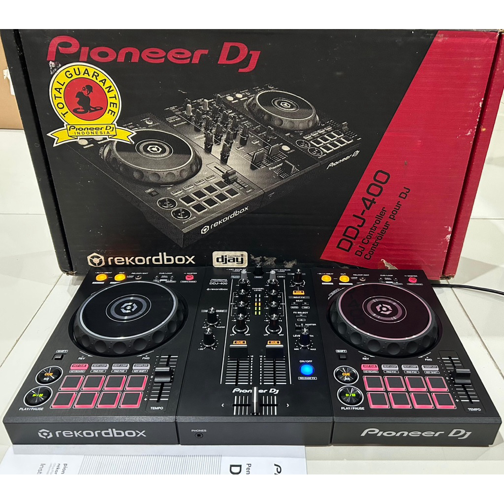 Alat DJ Pioneer DDJ 400 Fullset Box & Manual Book Controller DJ Pioner Rekordbox DJ Edition Like XDJ