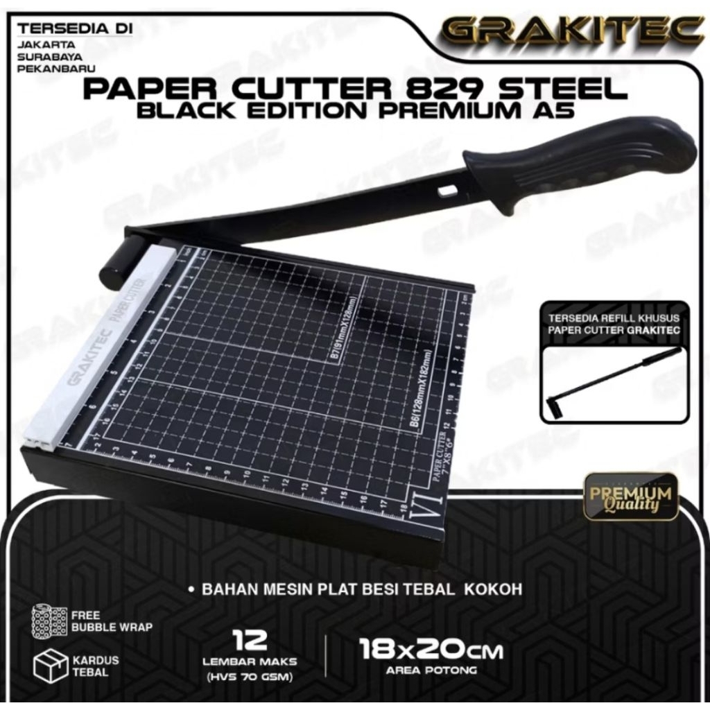

PAPER CUTTER 829 STEEL BLACK EDITION PREMIUM AS