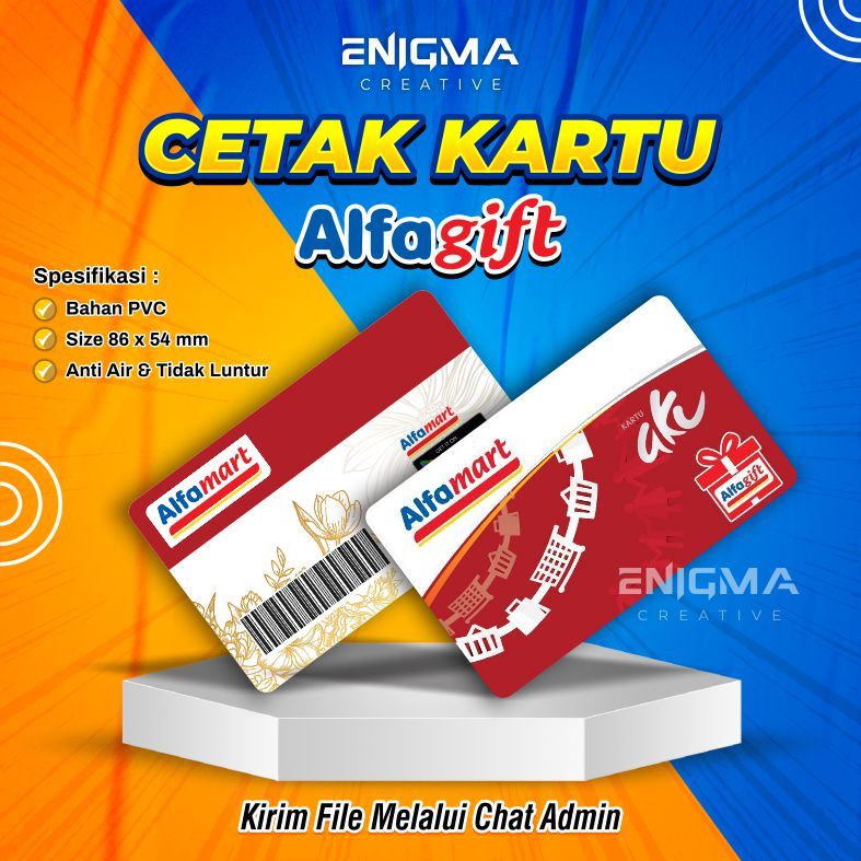 Kartu Member Alfagift Alfa Alfamart Bahan PVC Anti Luntur