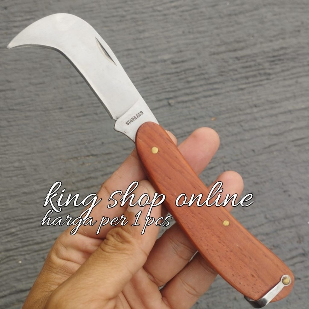 pisau lipat okulasi tanaman stainless steel/pisau cangkok buah/pisau grafting sambung tanaman