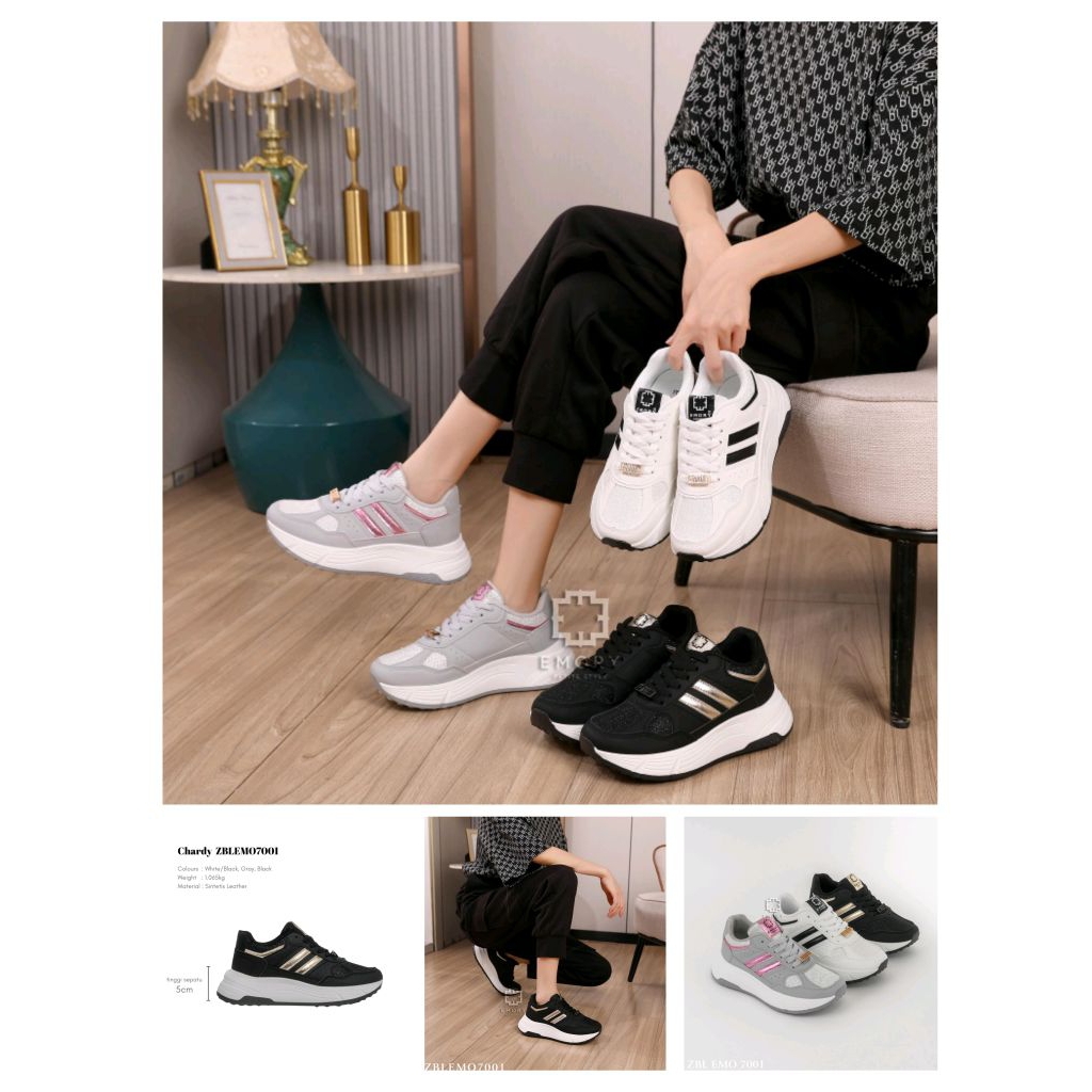 TASBATAMUNIQUE - Sepatu sneaker wanita EMORY Chardy original brand