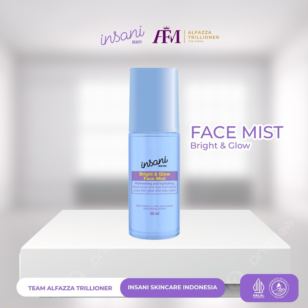ECER FACEMIST GLOW INSANI Skincare Beauty Official mencerahkan ,Insani skincare makassar,Citra insan