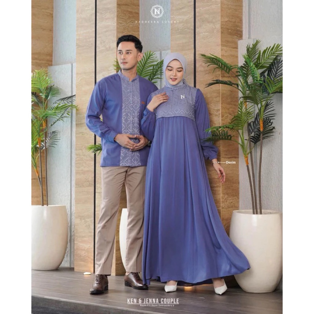 KEN & JENNA COUPLE SET GAMIS DEWASA BY NADHEERA LUXURY