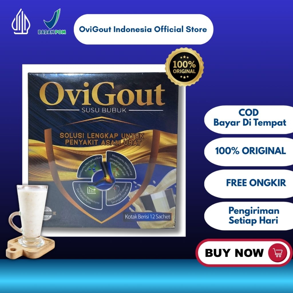 

OVIGOUT OFFICIAL STORE SUSU OVIGOUT MEREDAKAN ASAM URAT SECARA CEPAT PRODUK OVIGOUT ORIGINAL KONSUMSI 2X SEHARI