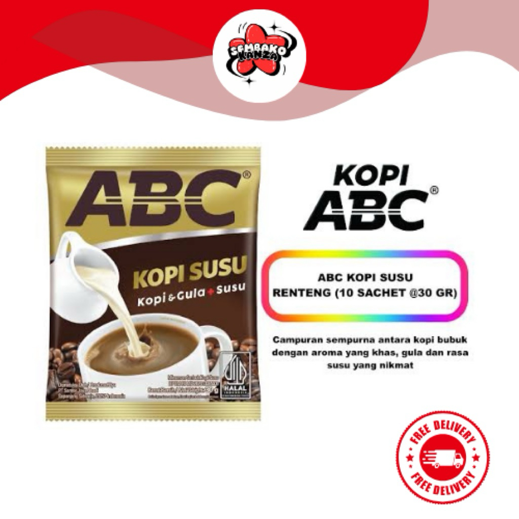 

ABC Kopi Susu 1 Renceng Isi 10 pcs | Kanza Groceries