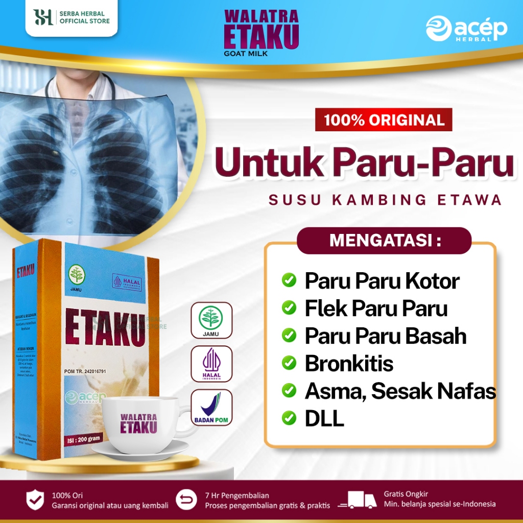

Susu Pembersih Paru Paru Kotor Perokok, Sesak Nafas Anak Dan Dewasa, TBC, Asma, Bronkitis, Sakit Dada Sebelah, Batuk Batuk Atasi Dengan Susu Etaku Goat Milk