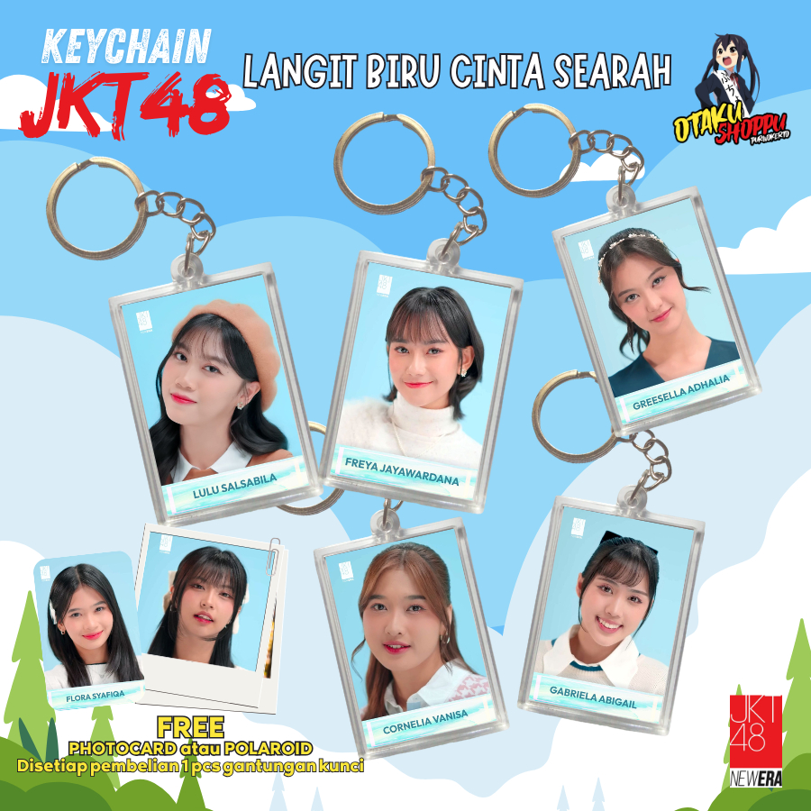 Gantungan Kunci / Keychain Akrilik JKT48 Langit Biru Cinta Searah Fanmade