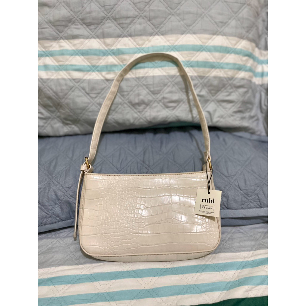 (NEW) Tas Rubi Cotton On, Tas Kulit Croco, Tas Underarm, Shoulder Bag Rubi, Tas Hangout, Tas BW, Tas