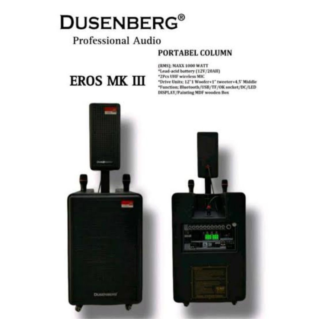 SPEAKER COLUM PORTABLE DUSENBERG EROS MKIII