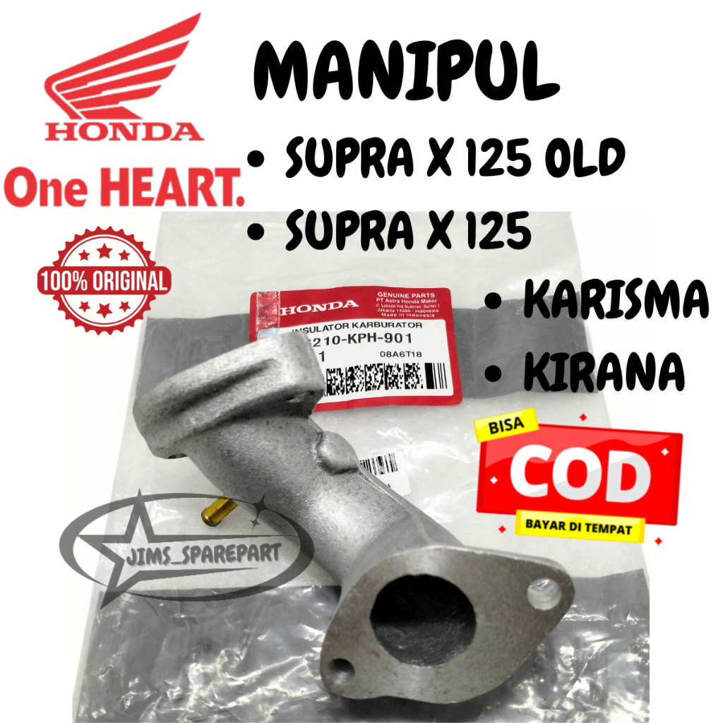 MANIPUL HONDA KPH SUPRA X 125 OLD LAMA KARISMA KIRANA MANIPOL MANIFUL MANIFOL MANIFOLD INTAKE INTEK 