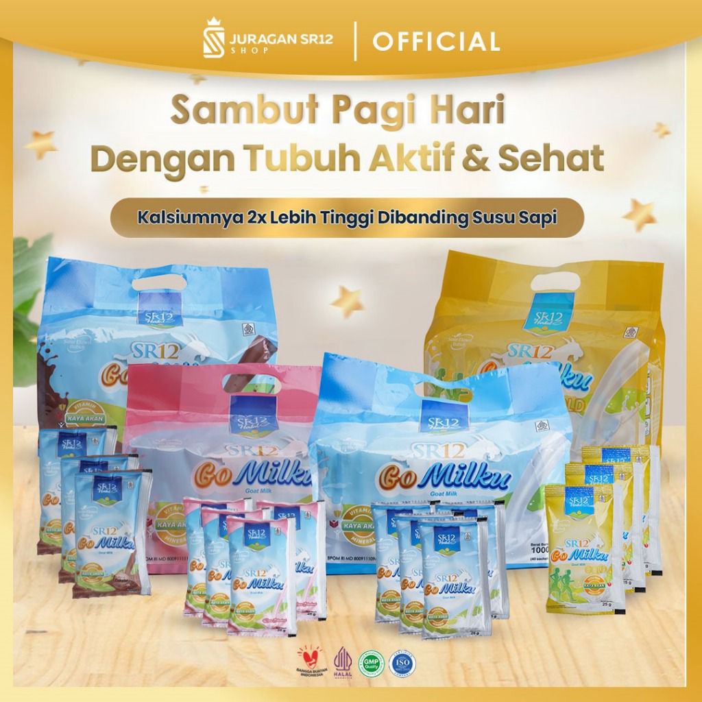 

GOMILKU SR12 ISI 25GR X 40 SACHET / SUSU KAMBING ETAWA