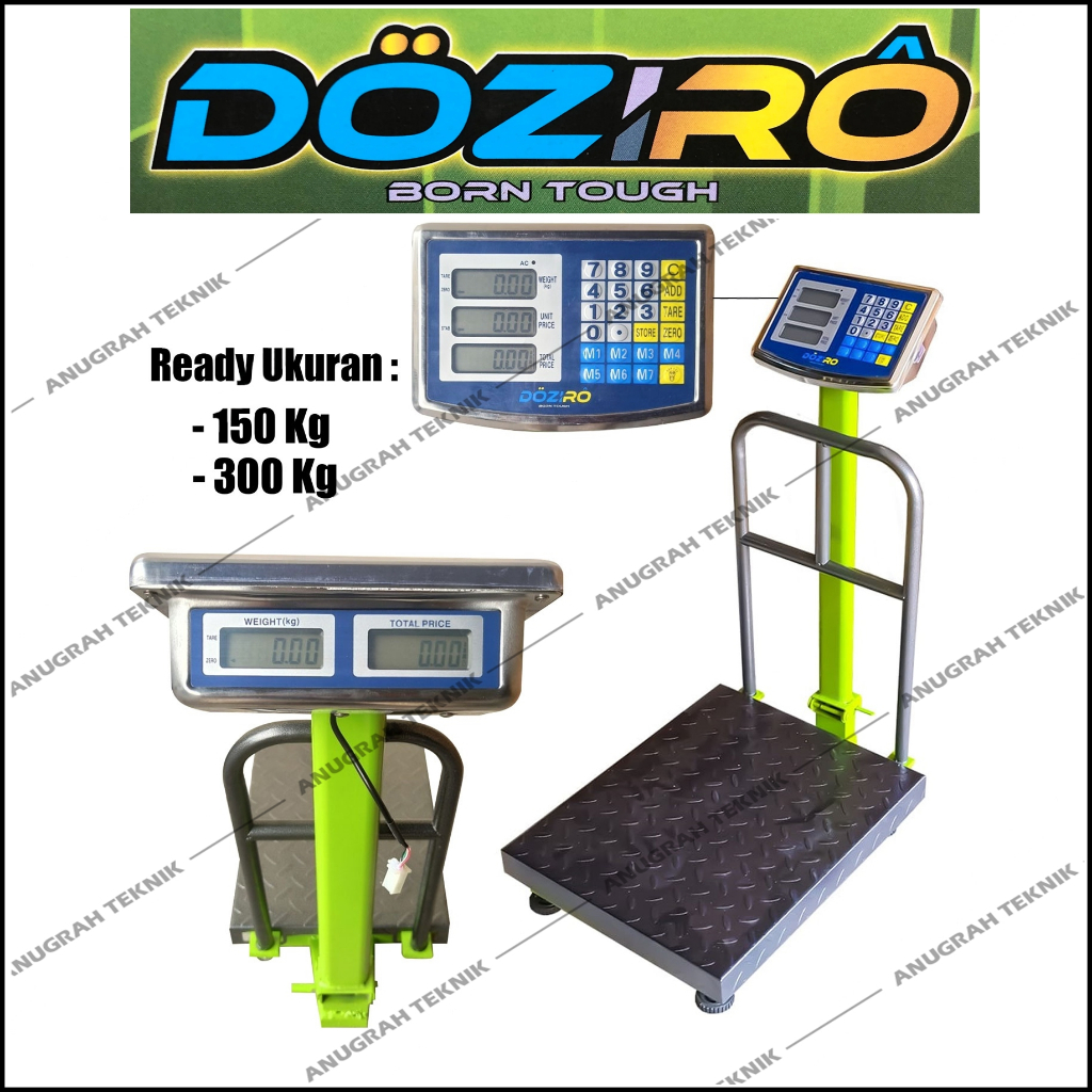 DOZIRO Timbangan Duduk Digital 150kg 300kg Timbangan Barang 150 kg 300 kg Alat Timbang DOZIRO