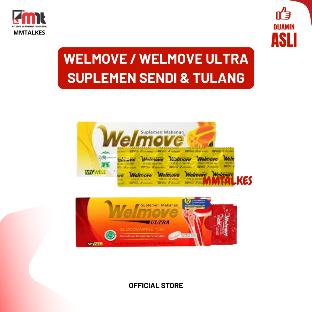 Welmove / Welmove Ultra – Suplemen Sendi & Tulang Isi 5 Kaplet | Wellmove vitamin | Persendian Lutut