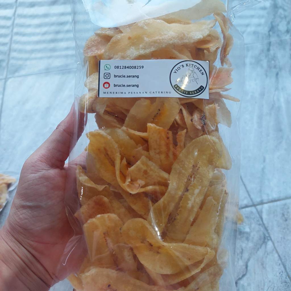 

Kripik Pisang Asin 250 Gram / Keripik Pisang 250 Gram