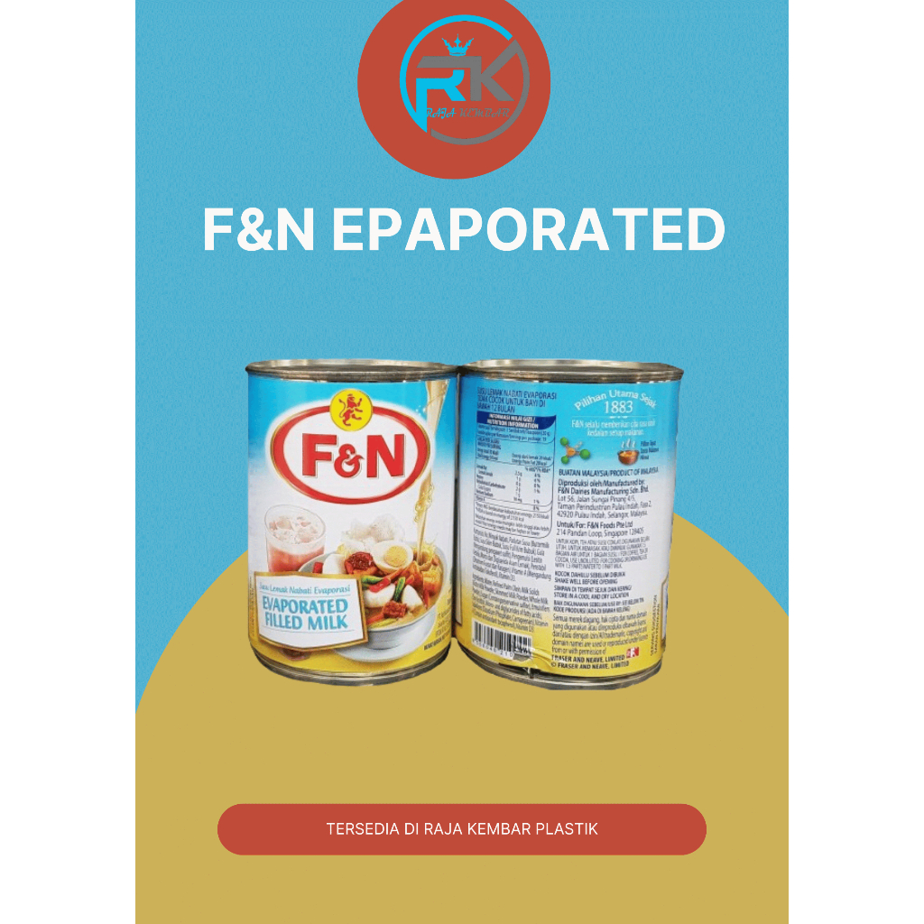 

F&N EVAPORATED 380 GR/SUSU EVAPORASI F&N 380 GR