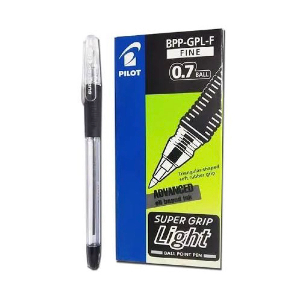 

Pena Pilot Super Grip Light 0.7 Hitam / Ballpoint Pen Black Fine Pilot BPP-GPL-F