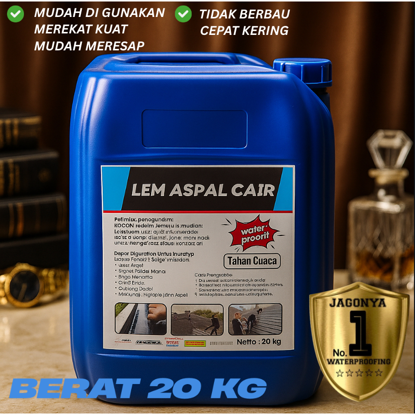 Jagonya Lem Aspal Cair 20kg Perfekt Band Original Waterproofing Anti Bocor Tahan Cuaca Mudah Meresap