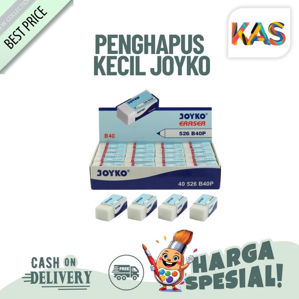 

Penghapus Joyko Karet 526-B40 Putih Eraser Kecil Satuan