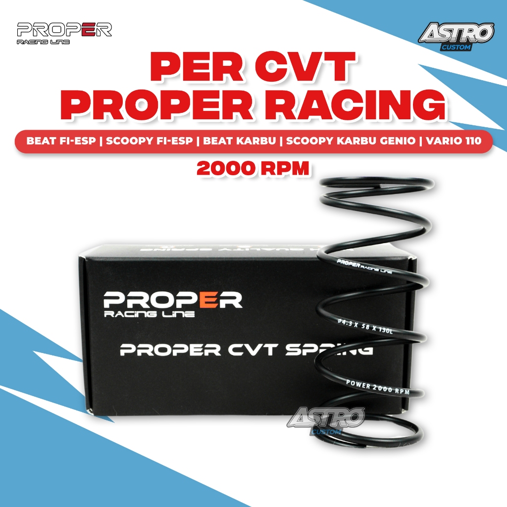 Per CVT 2000 RPM Proper Beat Fi Esp Scoopy Esp Vario 110 Genio Beat Deluxe Karbu Spring CVT Racing
