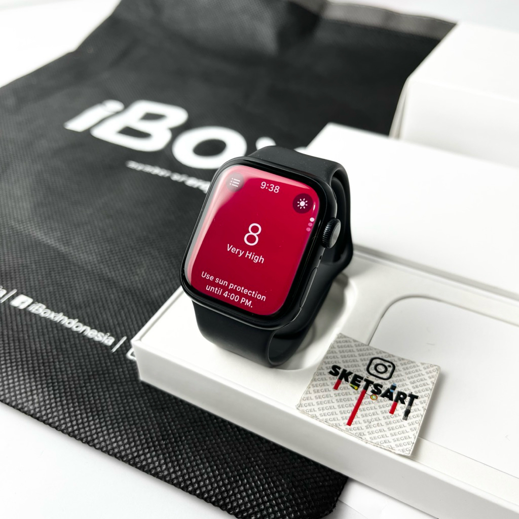 Apple Watch Series 8 41mm iBox Black iwatch Mulus Like New