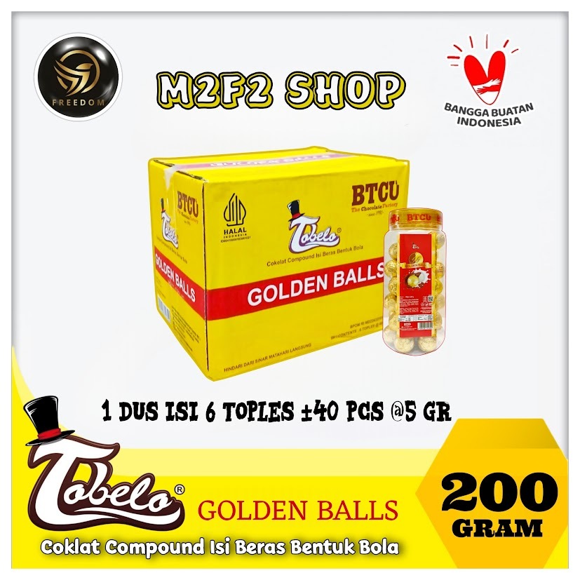 

Tobelo Golden Balls Chocolate Compound Jar | Cokelat Bola Emas Toples - 200 gr (Kemasan Karton)