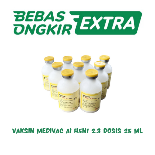 10 BOTOL Vaksin Medivac AI H5N1 2.3 Dosis 25 ml