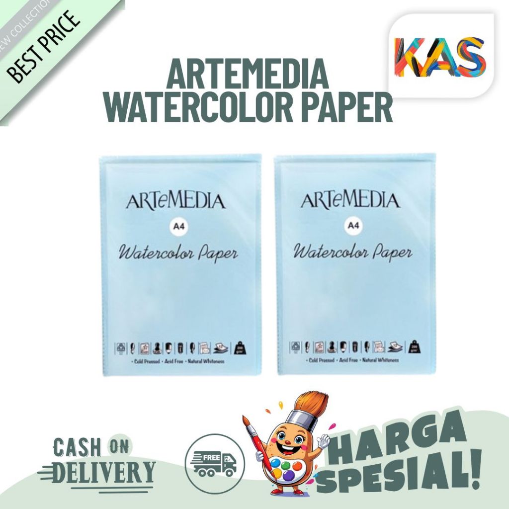 

Artemedia Watercolor Paper A5 Kertas Cat Air Sheet isi 12 Lembar 200 gsm