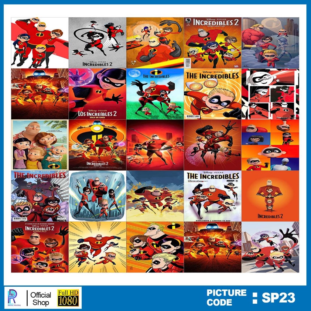 

STIKER THE INCREDIBLES , STICKER THE INCREDIBLES , PAKET STIKER THE INCREDIBLES PER 25 PCS , KODE SP23