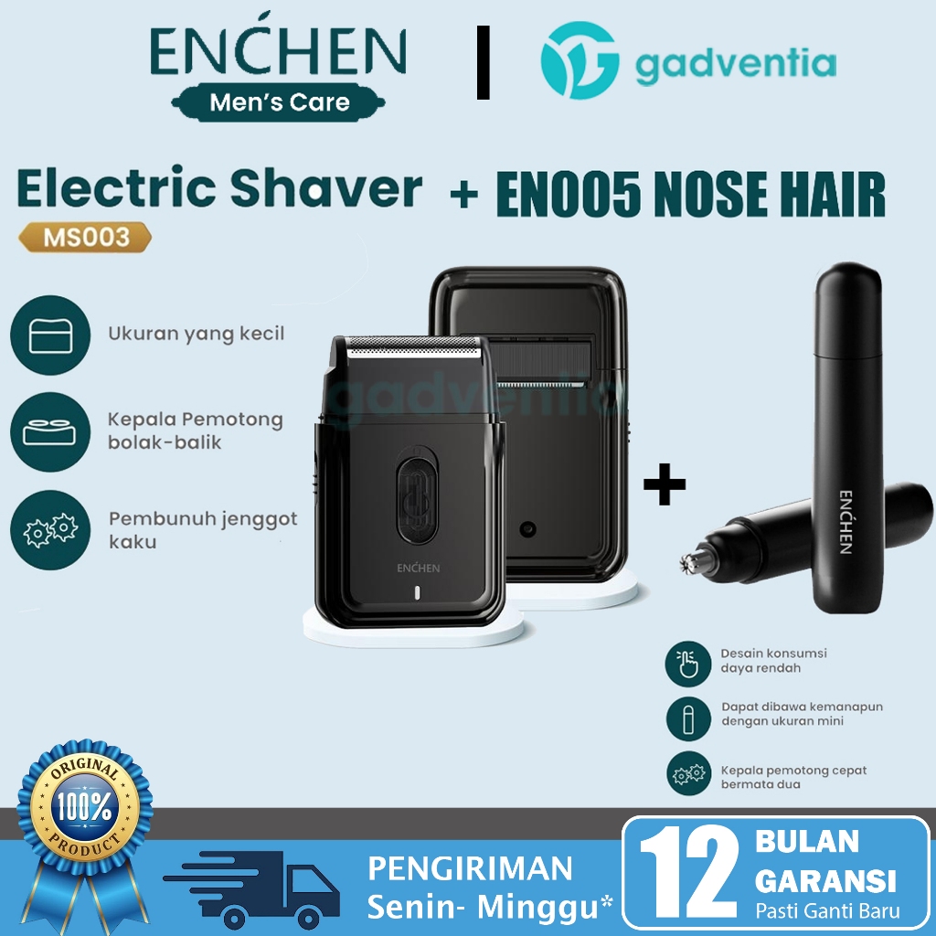 [BUY 1 GET 1] ENCHEN MS003 & EN005 Nose Hair Trimmer Mini Shaver Alat Cukur Bulu Hidung Jenggot Kumi