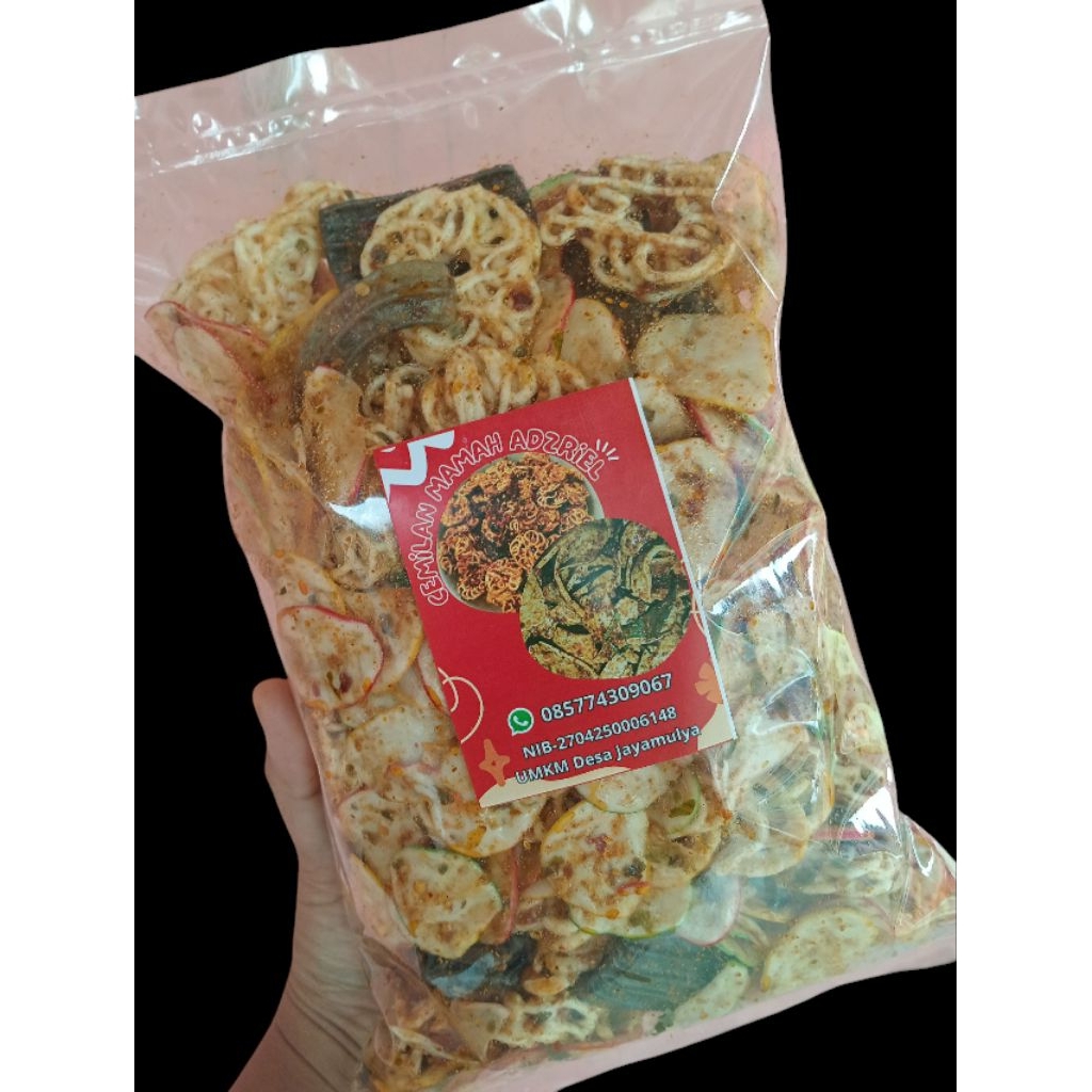 

KRUPUK SEBLAK PEDAS MIX DAUN JERUK 500GRAM